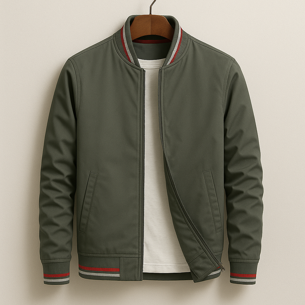 Men's Lightweight Zip-Up Bomber Jacket 3