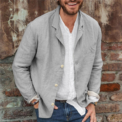 Men's Linen Blazer Jacket for Casual and Formal Wear 2