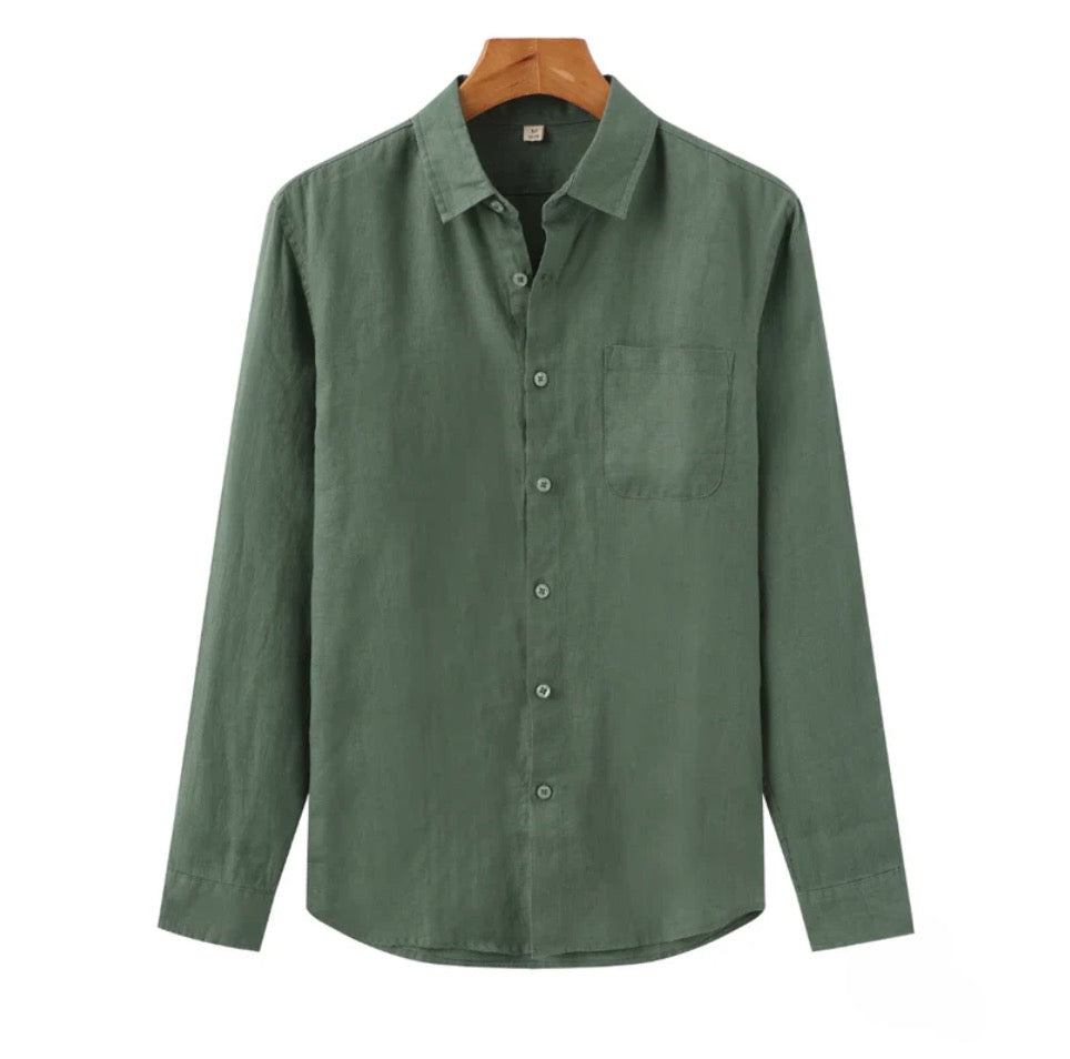 Men's Linen Button-Up Shirt 3