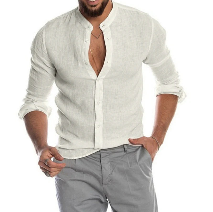 Men's Linen Shirt - Classic Summer Style 0