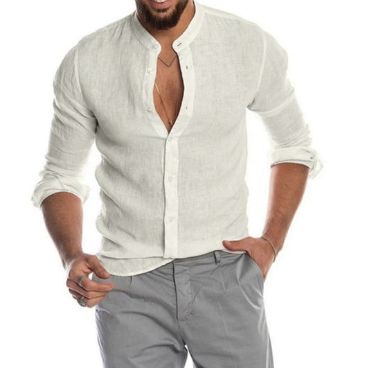 Men's Linen Shirt - Classic Summer Style 0
