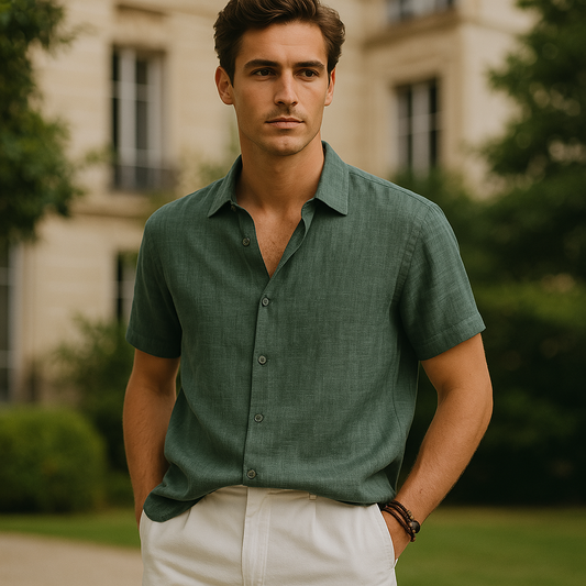 Men's Linen Shirt - Stylish & Comfortable Casual Wear 0