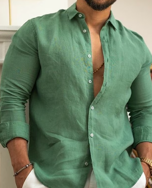 Men's Linen Shirt - Stylish and Comfortable Casual Wear 0