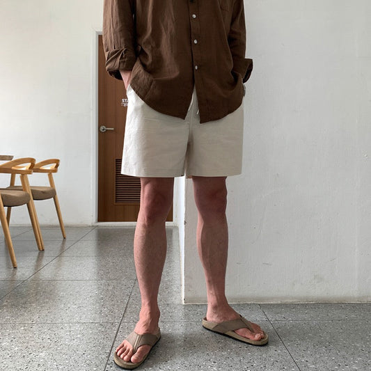 Men's Linen Tailored Shorts 0