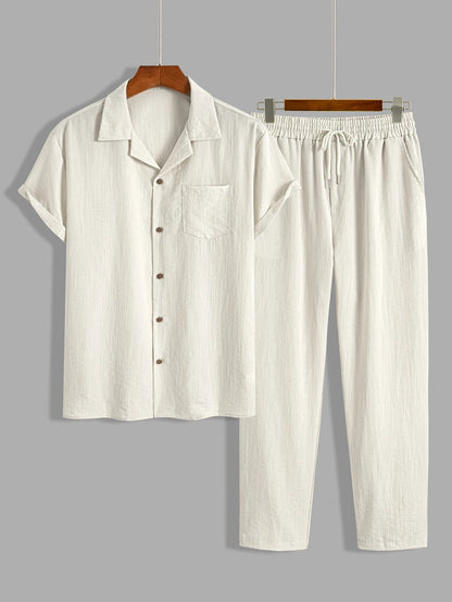Men's Linen Two-Piece Summer Ensemble 1