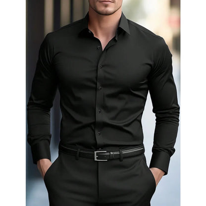 Men's Long Sleeve Elastic Fit Shirt 1