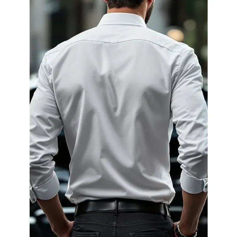 Men's Long Sleeve Elastic Fit Shirt 5