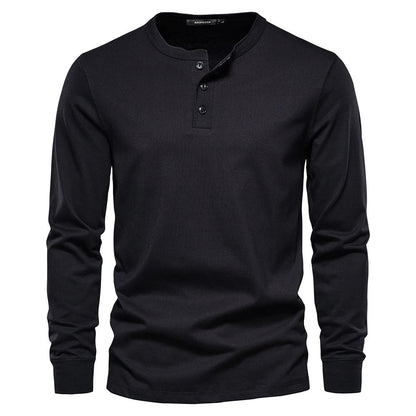 Men's Long Sleeve Henley T-Shirt 2
