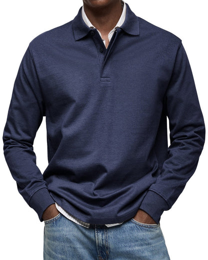 Men's Long Sleeve Polo Shirt - Casual and Comfortable 1