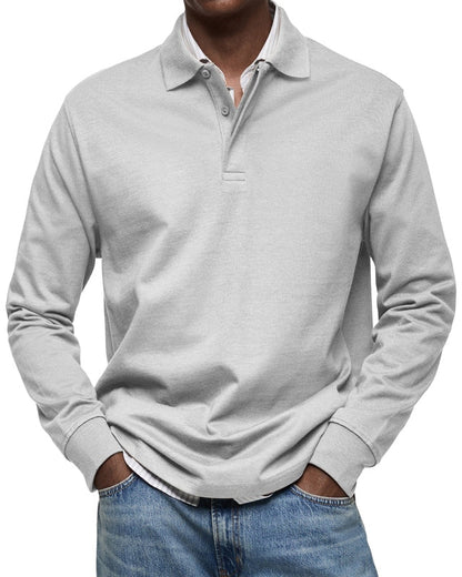 Men's Long Sleeve Polo Shirt - Casual and Comfortable 3