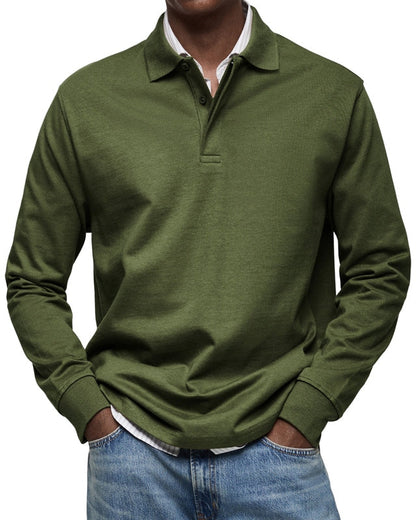 Men's Long Sleeve Polo Shirt - Casual and Comfortable 8