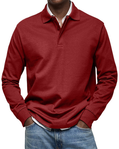 Men's Long Sleeve Polo Shirt - Casual and Comfortable 9