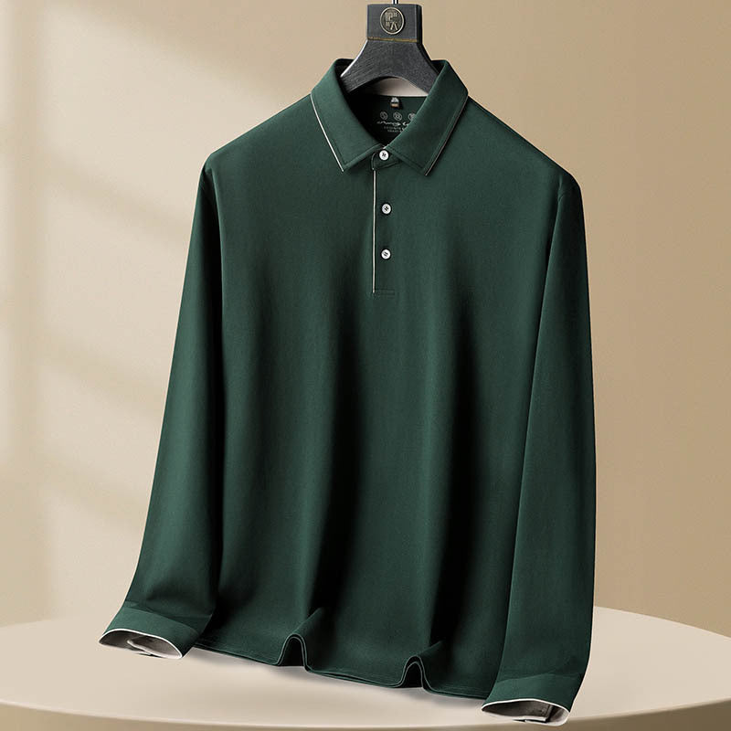 Men's Long Sleeve Polo Shirt - Comfortable Casual Style 7