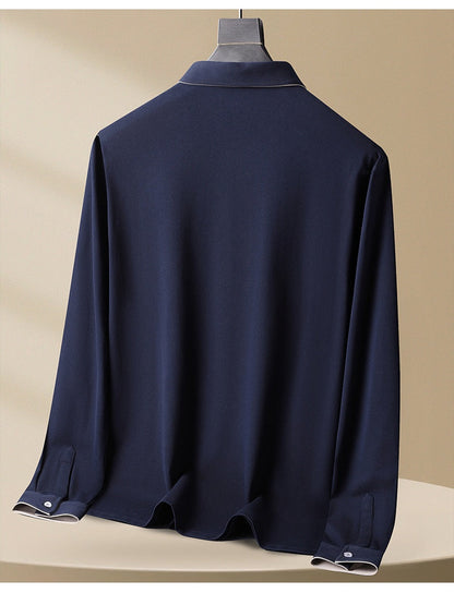 Men's Long Sleeve Polo Shirt - Comfortable Casual Style 8