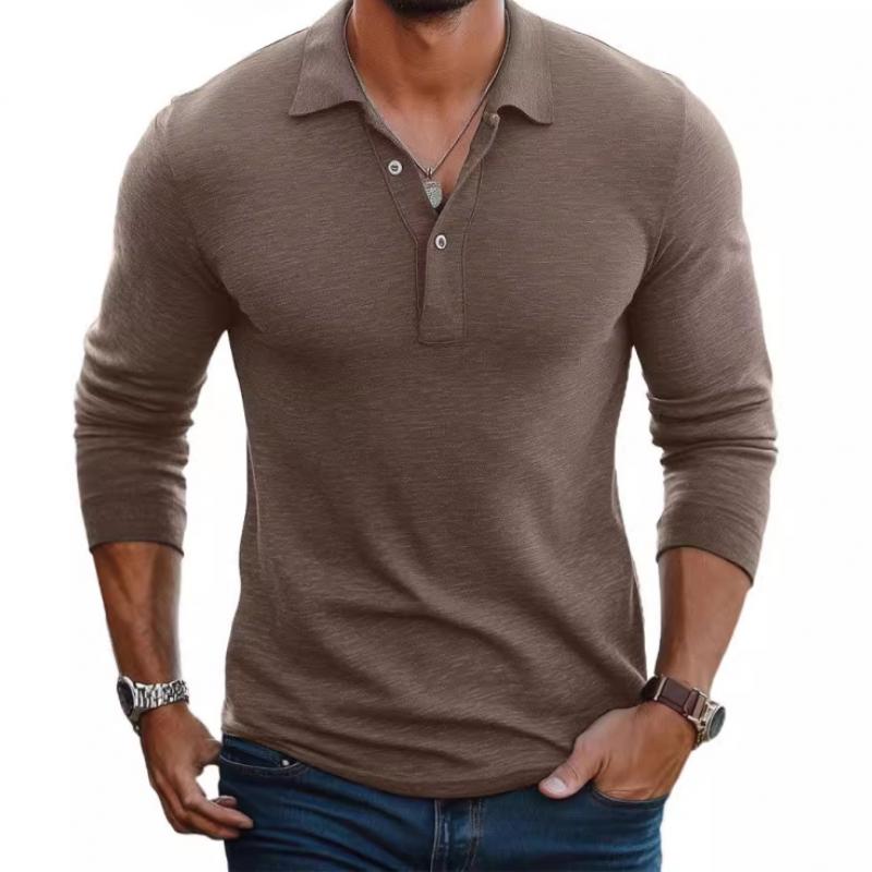 Men's Long Sleeve Polo Shirt - Slim Fit Stylish Design 2