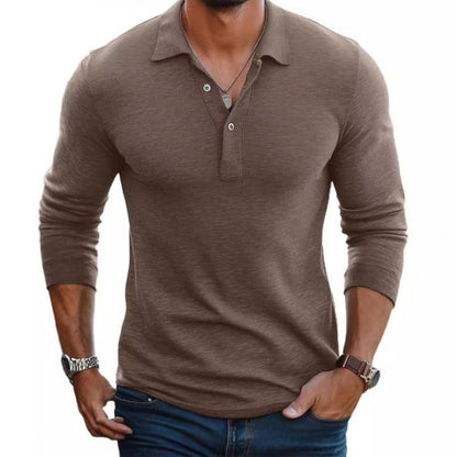 Men's Long Sleeve Polo Shirt - Slim Fit Stylish Design 2