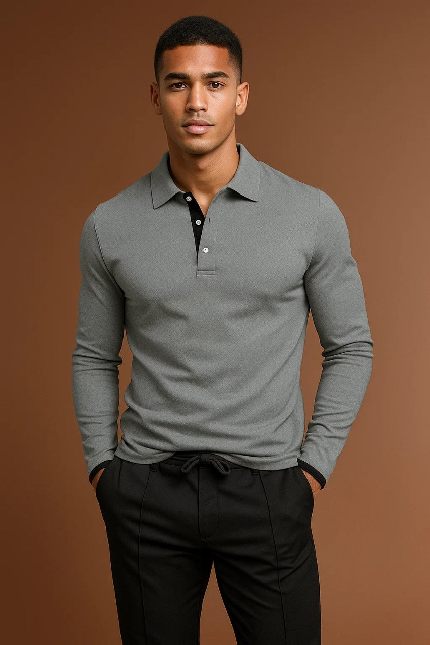 Men's Long Sleeve Polo Shirt 0