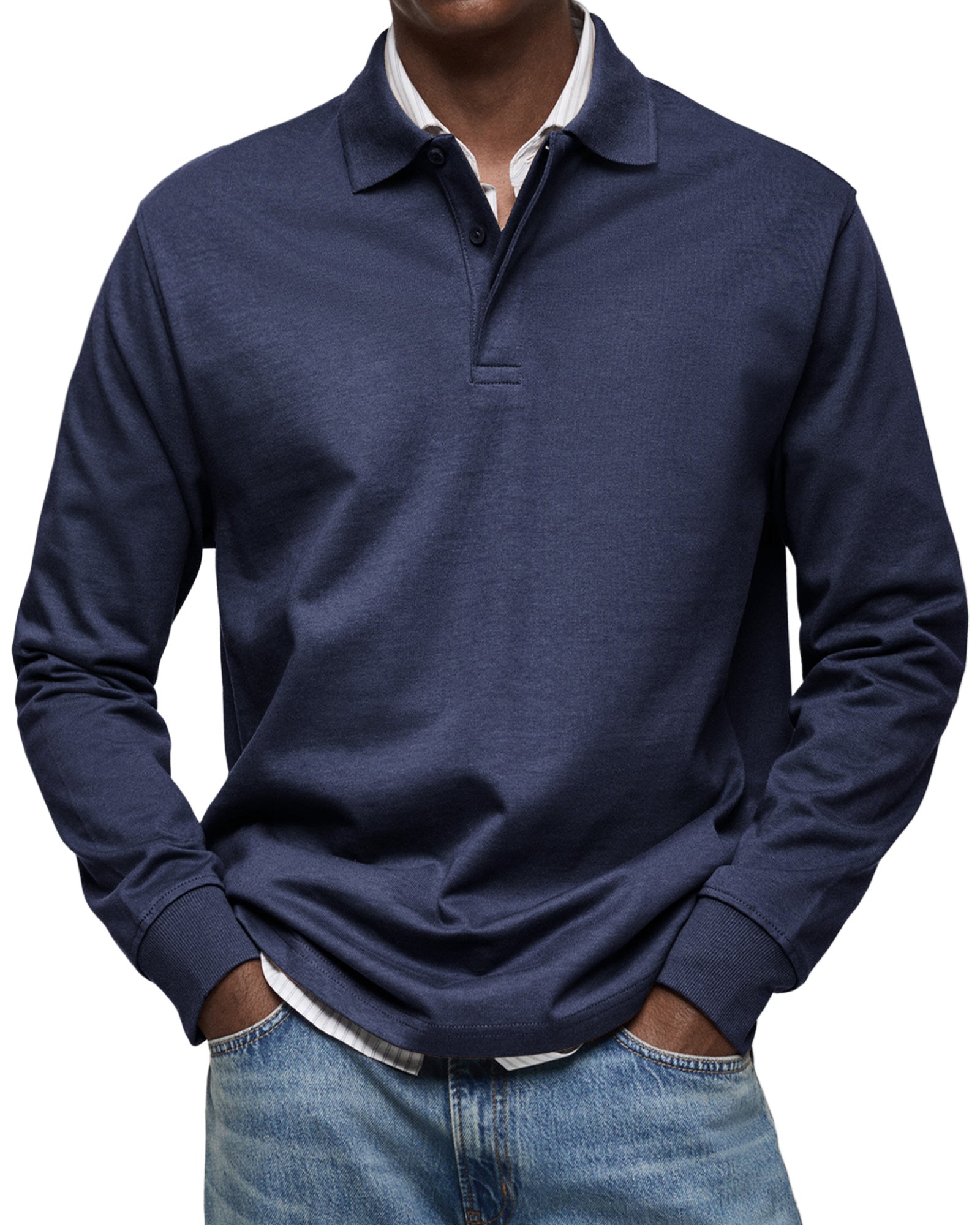 Men's Long Sleeve Polo Shirt 1