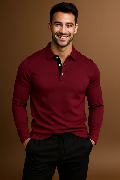Men's Long Sleeve Polo Shirt 10