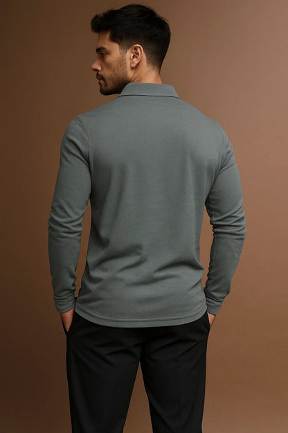 Men's Long Sleeve Polo Shirt 1