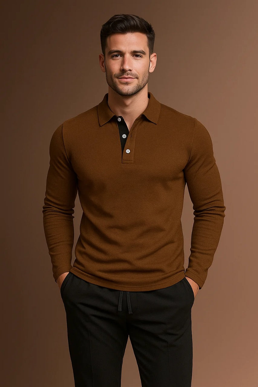 Men's Long Sleeve Polo Shirt 2