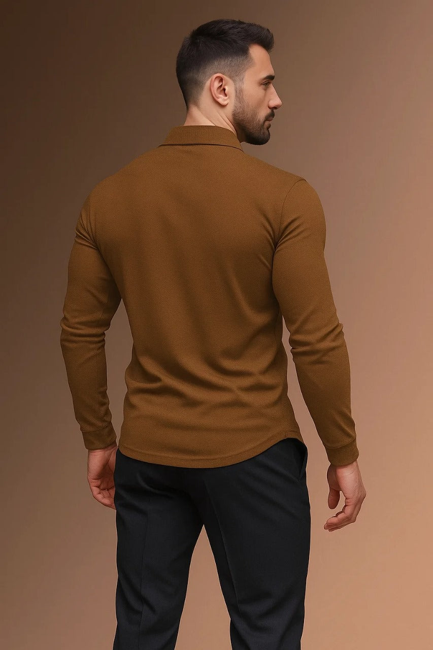 Men's Long Sleeve Polo Shirt 3
