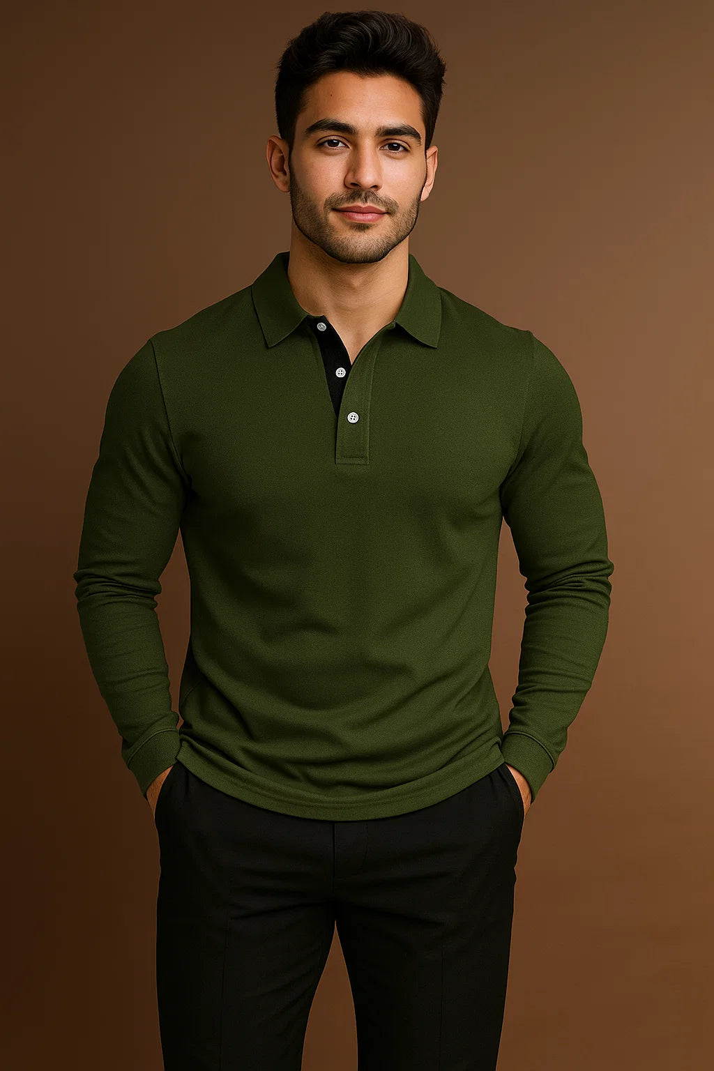 Men's Long Sleeve Polo Shirt 6