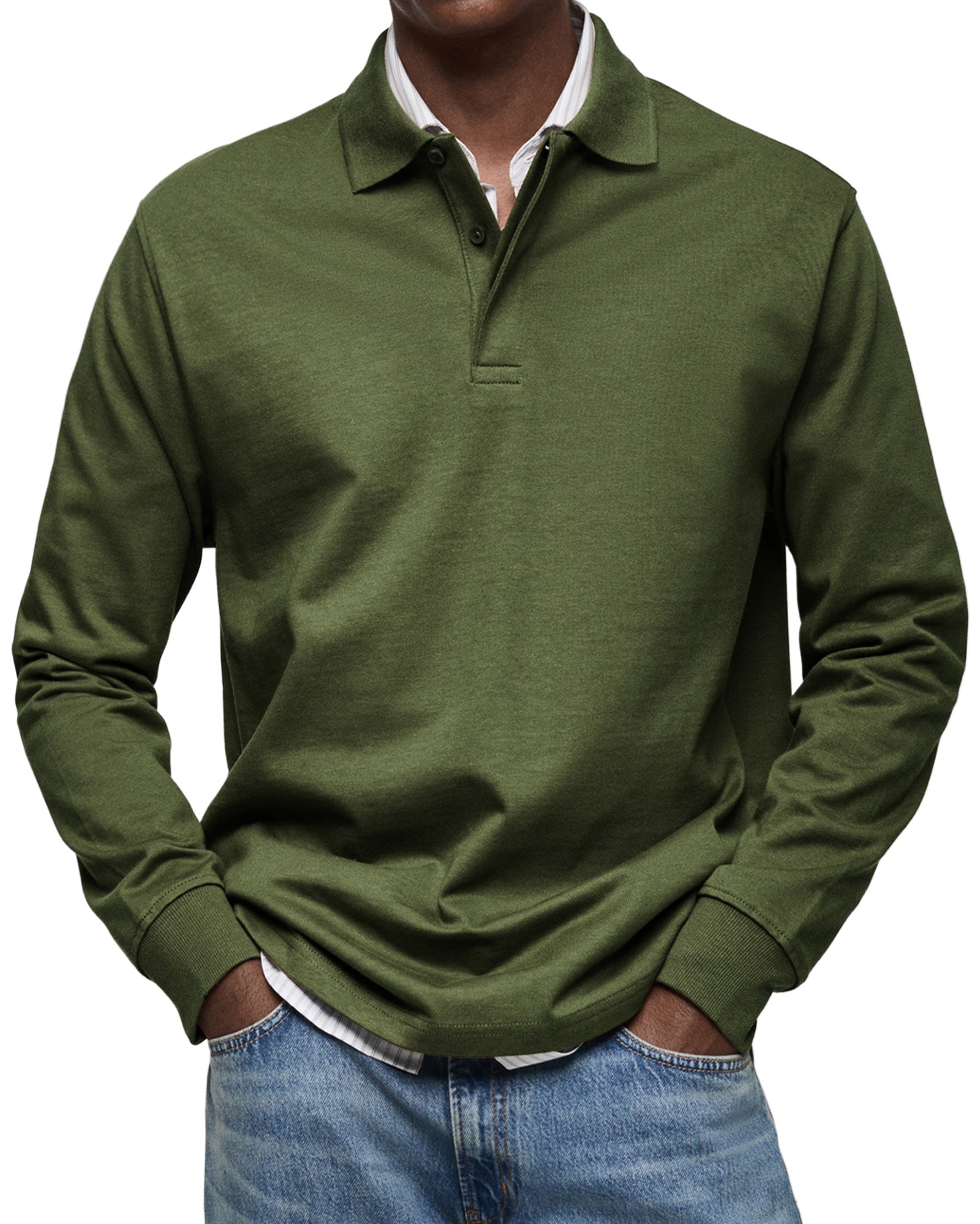 Men's Long Sleeve Polo Shirt 8