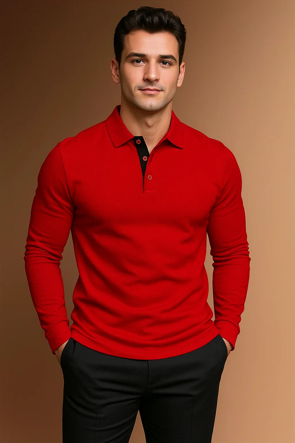 Men's Long Sleeve Polo Shirt 9