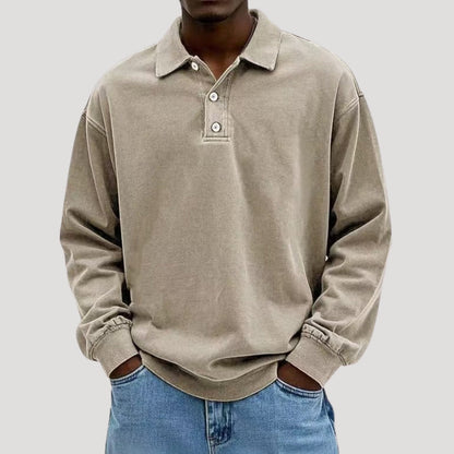 Men's Long Sleeve Polo Shirt for Comfortable Layering 6