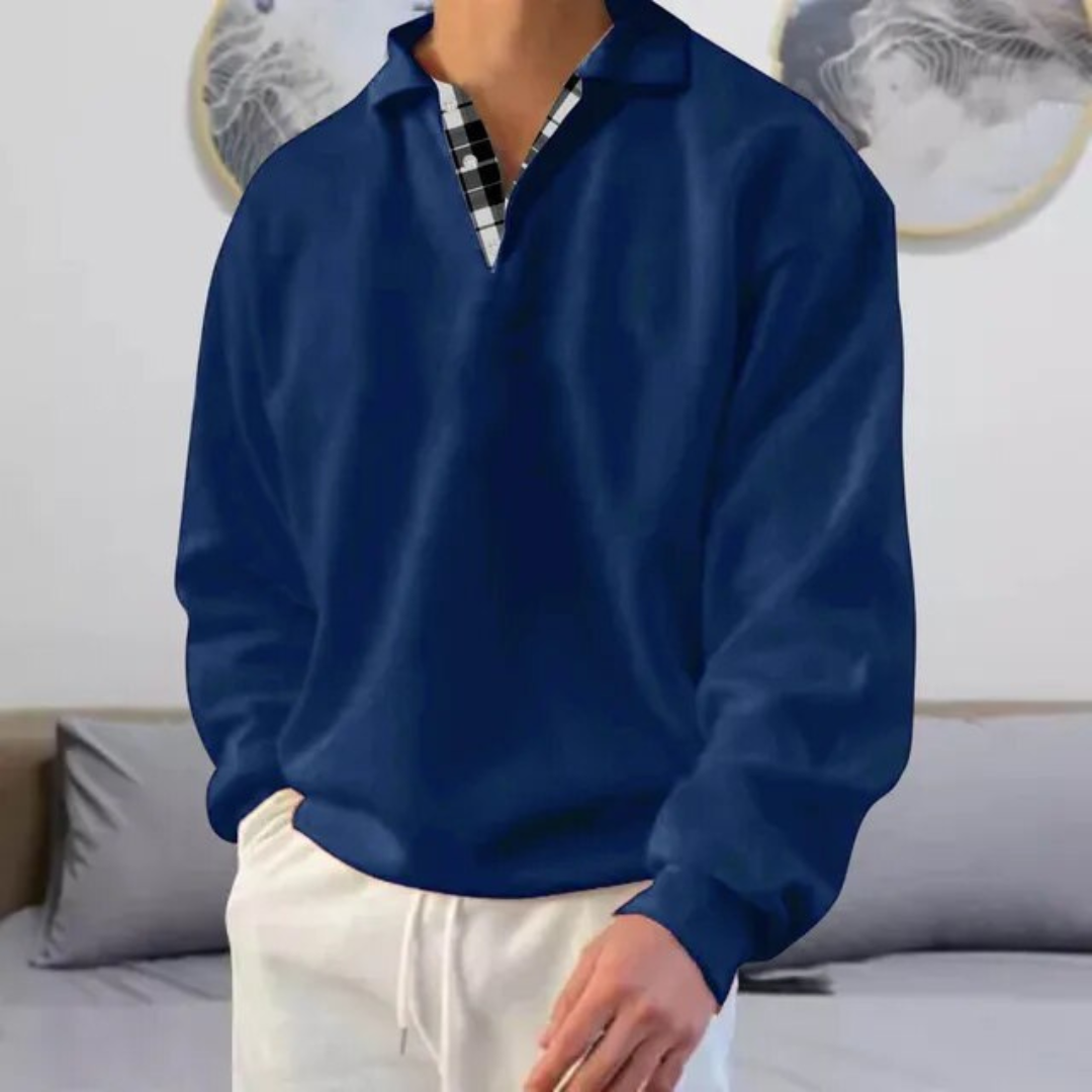 Men's Long Sleeve Sweater - Warm Relaxed Fit Top 1