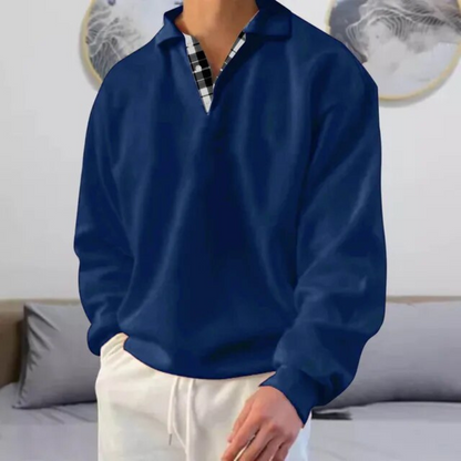 Men's Long Sleeve Sweater - Warm Relaxed Fit Top 1