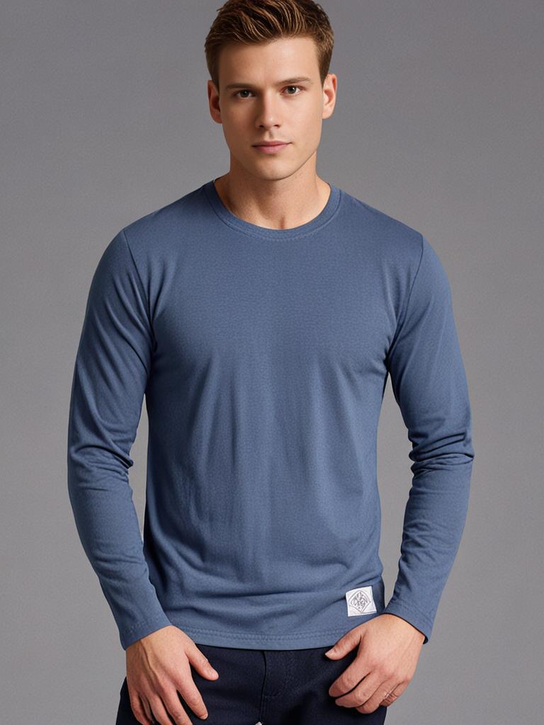 Men's Long Sleeve T-Shirt - Classic O-Neck Style 3