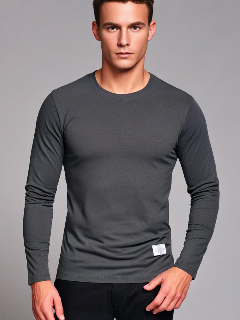 Men's Long Sleeve T-Shirt - Classic O-Neck Style 6