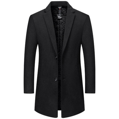 Men's Long Trench Coat - Stylish Overcoat for Winter Wear 1