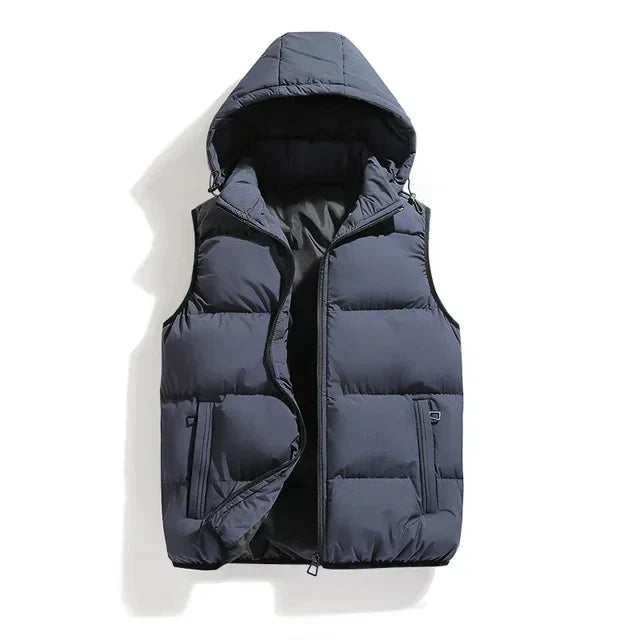 Men's Padded Bodywarmer with Hood 2