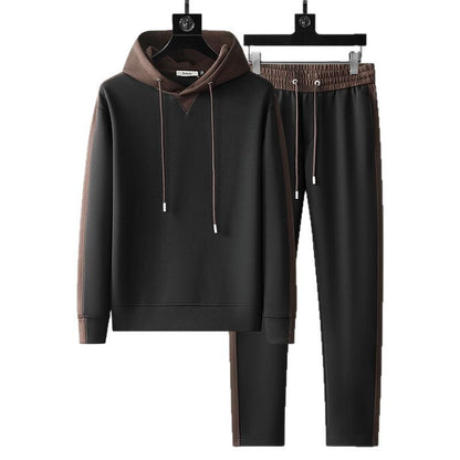 Men's Patchwork Hoodie Jogging Suit for Comfort and Style 2