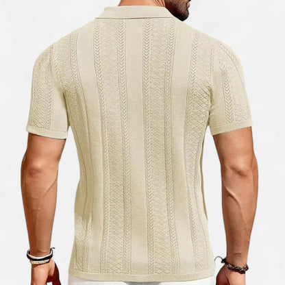 Men's Patchwork Stripe Knit Shirt 4