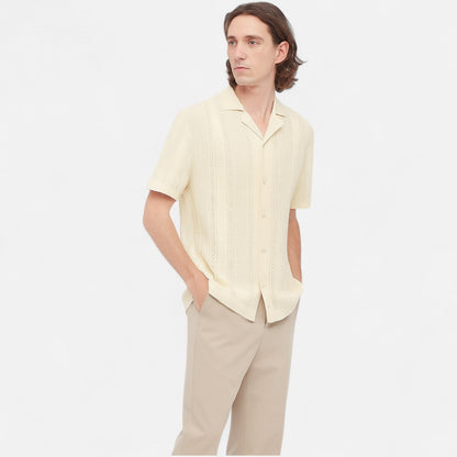 Men's Patchwork Stripe Knit Shirt 5