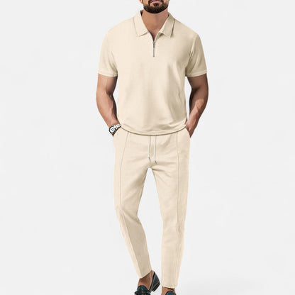 Men's Polo Shirt and Trouser Set - Casual Comfort Outfit 3