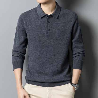 Men's Polo Sweater - Classic Comfort and Style 0