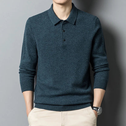 Men's Polo Sweater - Classic Comfort and Style 1