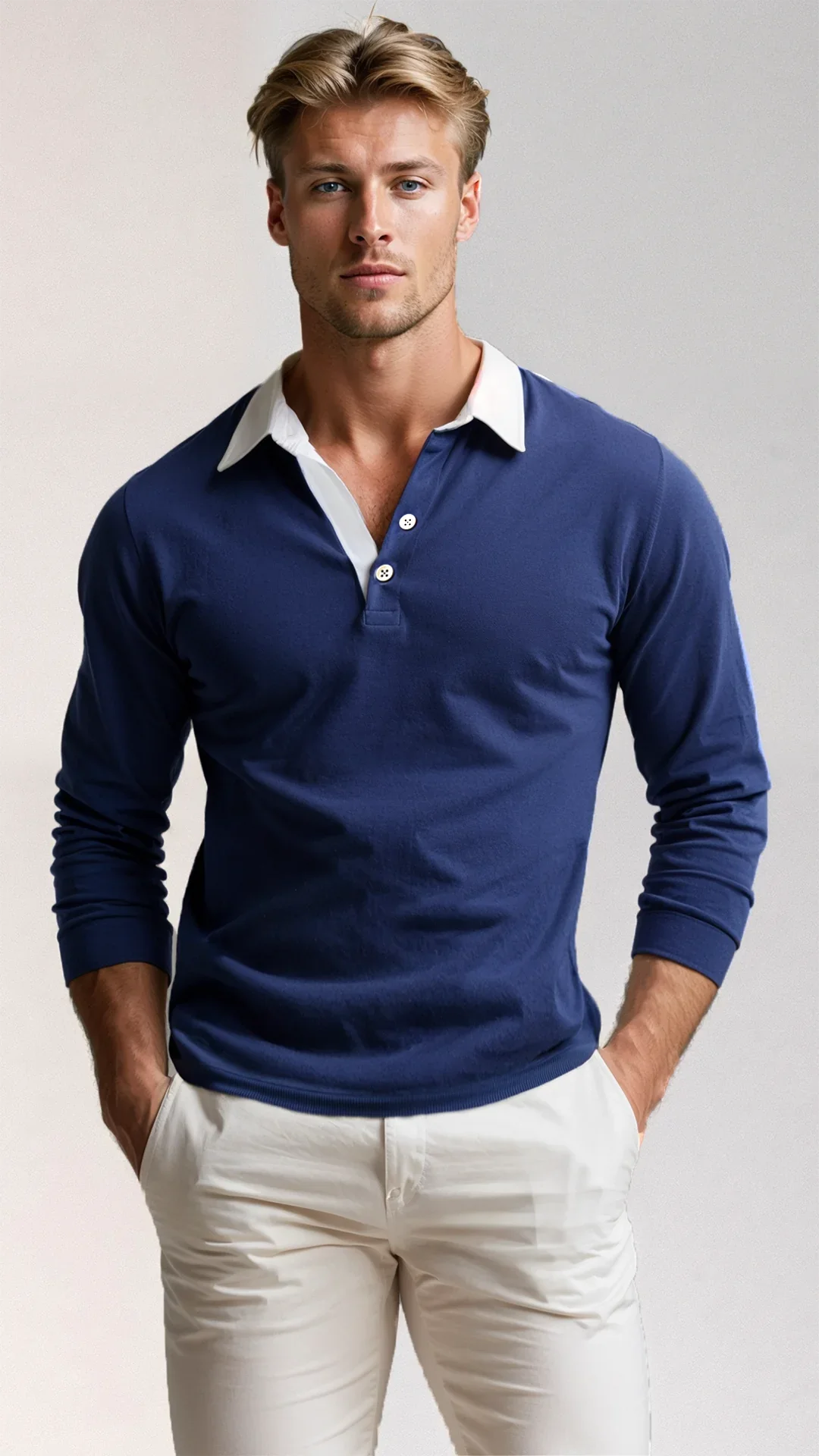 Men's Polo Sweater - Stylish Comfort for Every Occasion 1