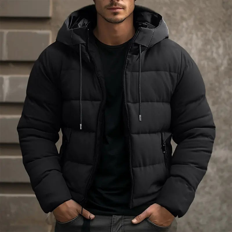 Men's Puffer Jacket with Hood for Ultimate Winter Comfort 1
