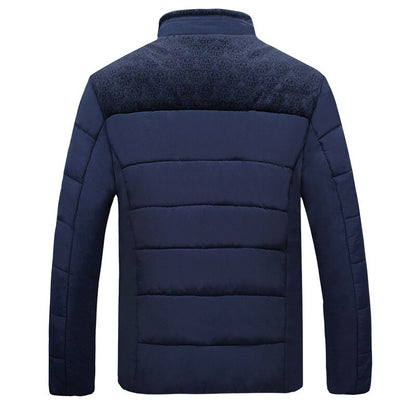 Men's Puffer Jacket with Upright Collar for Winter Wear 1