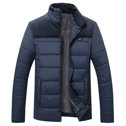 Men's Puffer Jacket with Upright Collar for Winter Wear 2