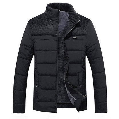 Men's Puffer Jacket with Upright Collar for Winter Wear 3