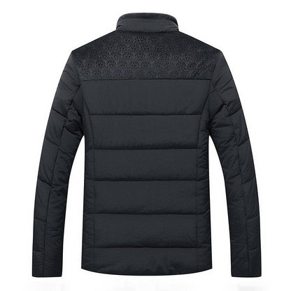 Men's Puffer Jacket with Upright Collar for Winter Wear 5