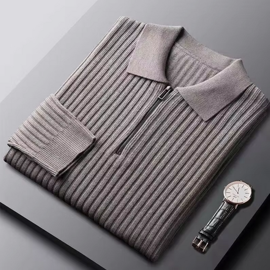 Men's Quarter-Zip Sweater with Stylish Design 0