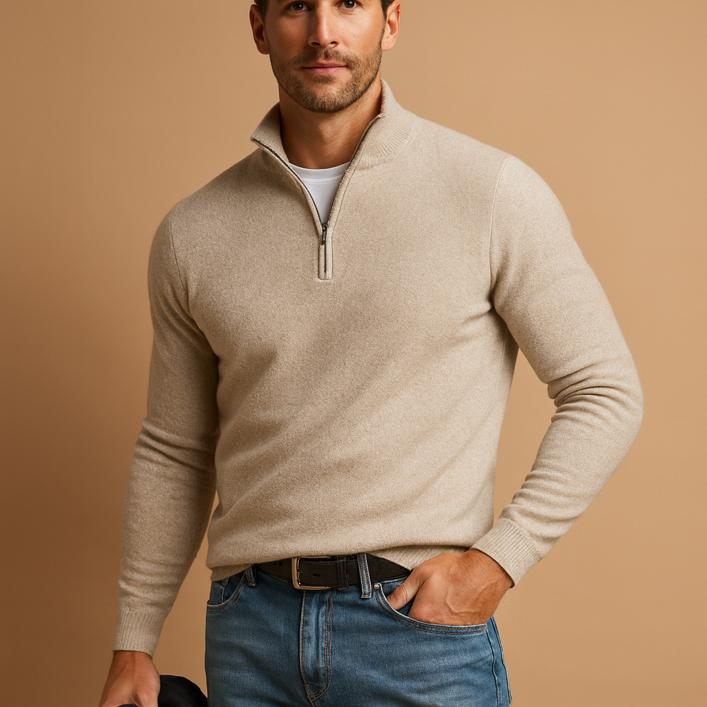 Men's Quarter Zip Sweater for Comfort and Versatility 1